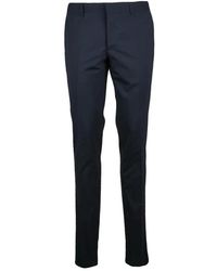 Paoloni - Broeken ,Blauw ,Wol Pantalone - Lyst