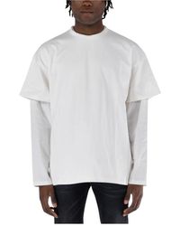 Jil Sander - T-shirt a maniche lunghe a doppio strato - Lyst