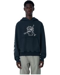 Brain Dead - Hoodies & Sweatvesten ,Zwart ,Katoen Logo Katoenen Hoodie - Lyst