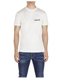DSquared² - Brotherhood weißes t-shirt mit gedrucktem logo - Lyst