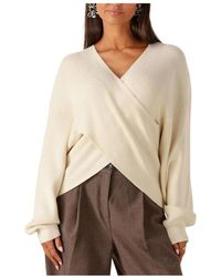 Moss Copenhagen - Wrap Pullover Voor Herfst/Winter - Lyst