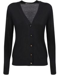 Tory Burch - 'simone' Wool En Silk Cardigan - Lyst