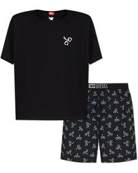 DIESEL - Nachtkleding ,Zwart ,Katoen Kit-James-D-Box Pyjama Set - Lyst