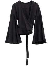 Jacquemus - Overhemden ,Zwart ,Polyester Le Cache Coeur Ventadou Top - Lyst