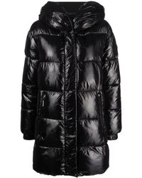 Michael Kors - Daunenjacken horizontal quilted down coat with attached hood - Lyst