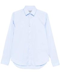 Canali - Blauwe Overhemd Met Rechte Snit - Lyst