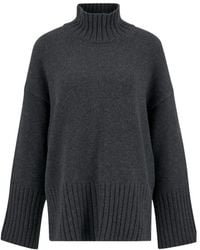 Barbour - Truien & Vesten ,Zwart ,Katoen Serena High-Neck Jumper - Lyst