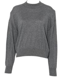 Frankie Shop - Truien & Vesten ,Grijs ,Wol Rue Mockneck Sweater - Lyst