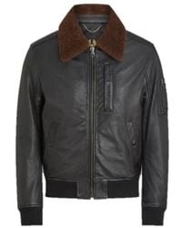 Belstaff - Alstone jacke lamm leder schwarz/erdbraun - Lyst