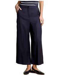 Marella - Broeken ,Blauw ,Linnen Emmalcuno Wide Broeken - Lyst