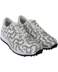 Jimmy Choo - Witte Leren Sneakers Slip-On Stijl - Lyst