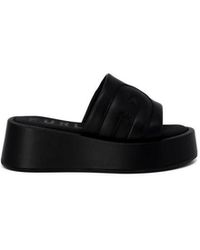 Furla - Zwarte Leren Sandaal Met Hoofdband - Lyst
