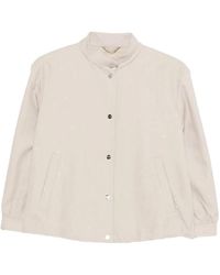 Herno - Jassen ,Grijs ,Linnen Viscose Linnen Polyamide Jas - Lyst