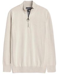 Barbour - Cotton Half-Zip Jumper - Lyst