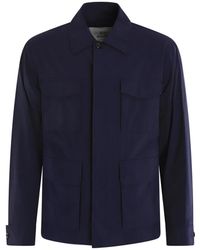 Woolrich - Jassen ,Blauw ,Polyester Matt Stretch Field Jacket - Lyst