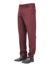 SELECTED - Broeken ,Rood ,Polyester Slim-Fit Broek - Lyst