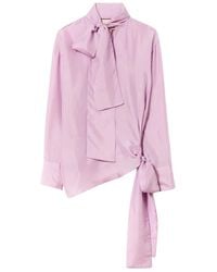 Plan C - Wisteria Shirt Met Sjaal - Lyst
