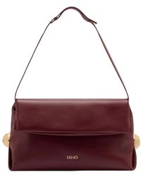 Liu Jo - Rote Schultertasche Mit Metalllogo - Lyst