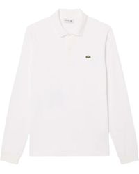 Lacoste - Tops ,Wit ,Katoen L.12.12 Origineel Poloshirt Met Lange Mouwen - Lyst
