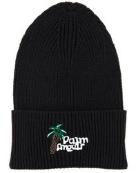 Palm Angels - Accessoires ,Zwart ,Wol Wollen Beanie Mut - Lyst