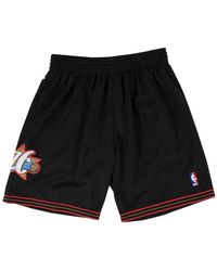 Mitchell & Ness - Nba Swingman Shorts Philadelphia 76Ers Zwart - Lyst