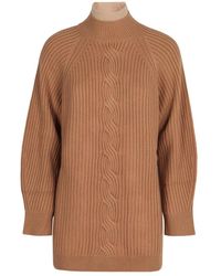 Max Mara - Truien & Vesten ,Bruin ,Wol Oversized Wol Kasjmier Trui - Lyst