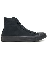 Converse - Schoenen ,Zwart ,Chuck Taylor All Star Mono Canvas High Top - Lyst