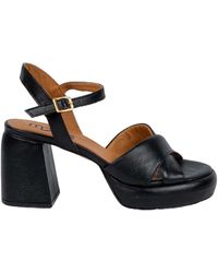 Mjus - Schwarze geflochtene sandalen mit knöchelriemen - Lyst