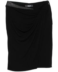 Versace - Gedrapeerde Midi-Rok Met Versierde Tailleband - Lyst