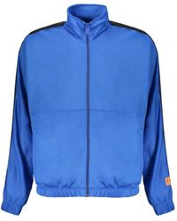 Heron Preston - Hoodies & Sweatvesten ,Blauw ,Katoen Full-Zip Techno Fabric Sweatshirt - Lyst