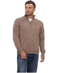 G-Star - Truien & Vesten ,Bruin ,Core Refined Half Zip Knit - Lyst