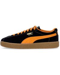 PUMA - Schoenen ,Zwart ,Suède Zwarte Suède Lage Schoen Met Veters - Lyst