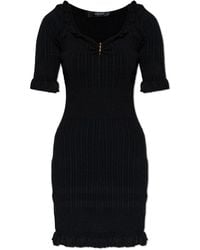 Versace - Kleid Mit Dekorativer Sicherheitsnadel - Lyst