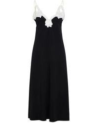 Jil Sander - Schwarzes besticktes kleid 204 - Lyst