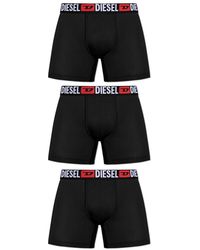 DIESEL - Ondergoed ,Zwart ,Katoen Driepak Boxershorts - Lyst