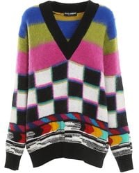 Dolce & Gabbana - Color Block Long Sweater - Lyst