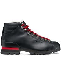 SCARPA - Schwarze ledersneakers erweiterte schnürung - Lyst