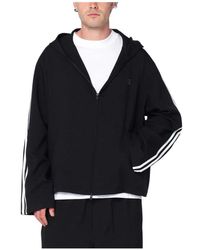 Y-3 - Hoodies & Sweatvesten ,Zwart ,Zwarte Gerecyclede Trui - Lyst