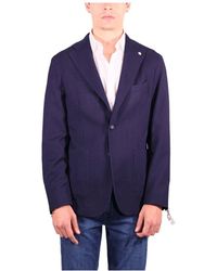 Manuel Ritz - Blauer Ungefütterter Blazer Nuvola Linie - Lyst