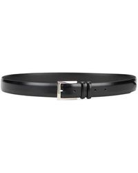 Orciani - Accessoires ,Zwart ,Leer Calf Classic Leren Riem - Lyst