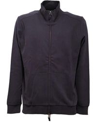 Alpha Studio - Nachtblaue Sweatshirt Mit Reißverschluss - Lyst