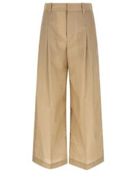 Brunello Cucinelli - Techno Katoen Poplin A-Lijn Broek - Lyst