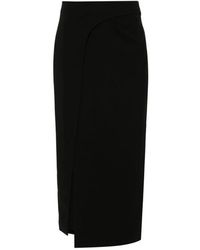 IRO - Falda negra con detalles drapeados - Lyst