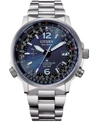 Citizen - Orologio pilot super titanio - quadrante blu - Lyst