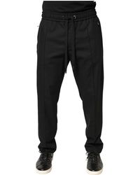 Dolce & Gabbana - Wool Skinny Jogger Trouser Pants - Lyst