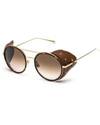 Belstaff - Accessoires ,Geel ,Gouden Titan Zonnebril Pinnerdoradof Model - Lyst