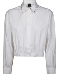 Pinko - Overhemden ,Wit ,Katoen Charita Camicia Popeline - Lyst