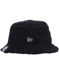 KTZ - Accessoires ,Zwart ,Polyester Zwarte Sherpa Bucket Hoed - Lyst