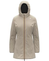 K-Way - Jassen ,Nylon Omkeerbare Waterdichte Winddichte Jas/Zwart - Lyst