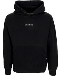 Propaganda - Hoodies & Sweatvesten ,Zwart ,Katoen Zwarte Lichtgewicht Hoodie Met Ribbels - Lyst